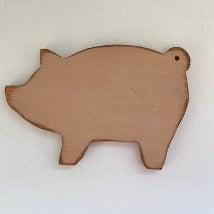 Wood Pig - Pink - Large