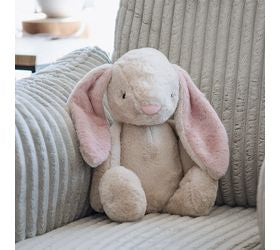 Plush Bunny - Sand and Pink, 11.8"