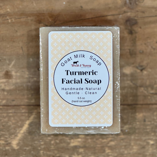 Natural color soap with a light peach color label
