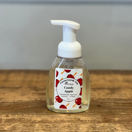 Foaming Goat Milk Soap - Candy Apple, 8 oz