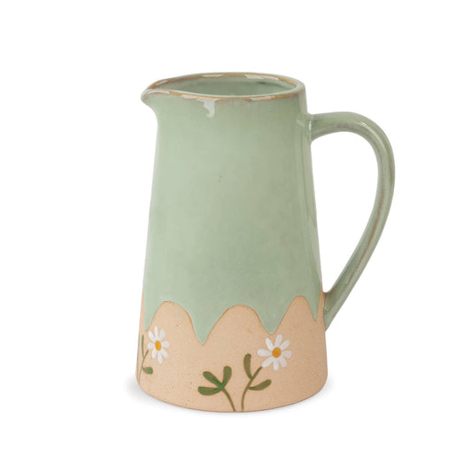 Cottage Bloom Daisy Pitcher - Ceramic, 8"
