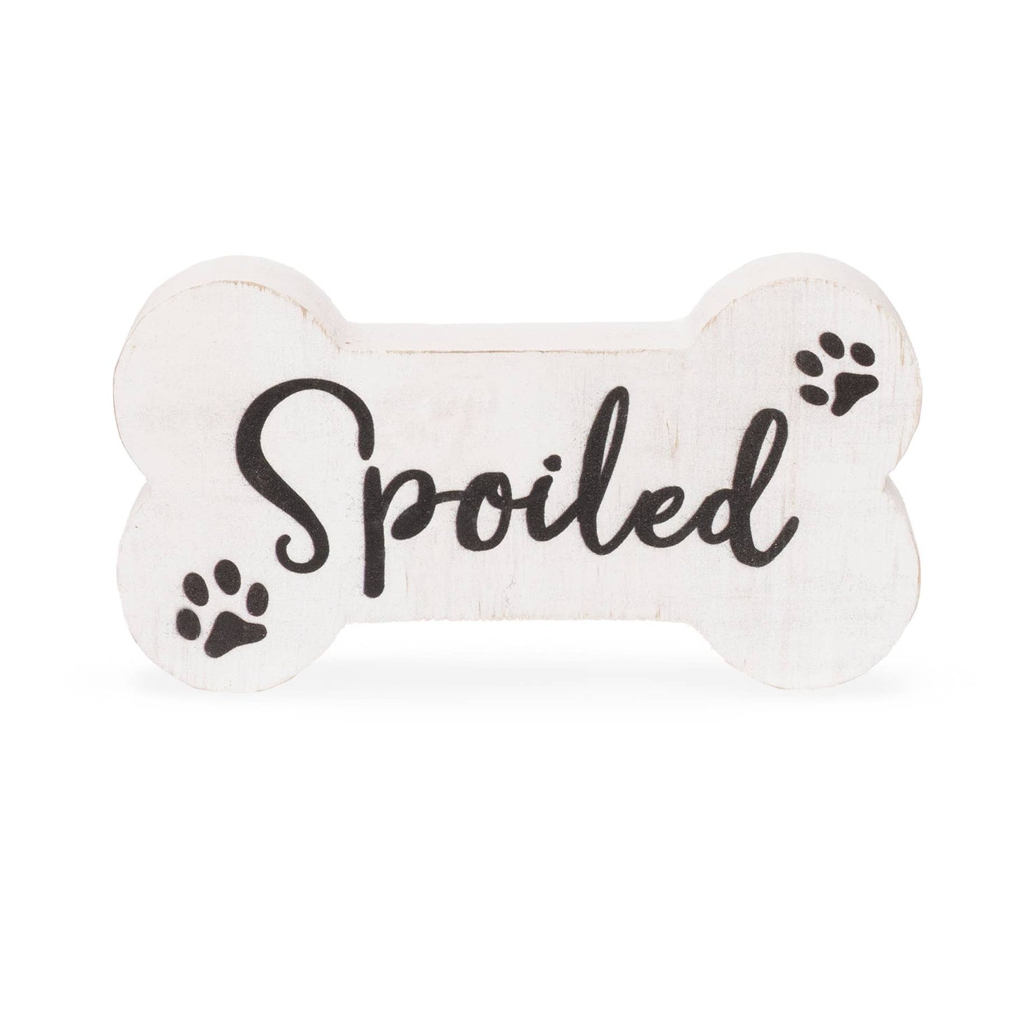 Spoiled Wooden Dog Bone Block - 5"