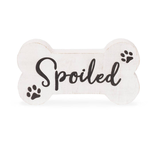 Spoiled Wooden Dog Bone Block - 5"
