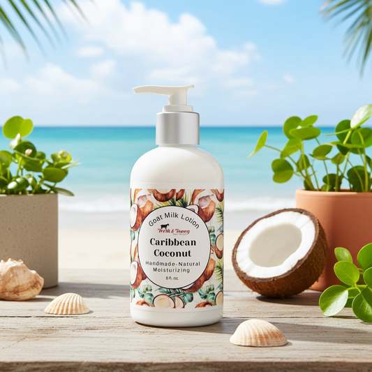 Goat Milk Lotion - Caribbean Coconut, 8oz